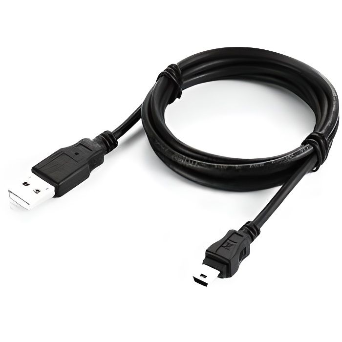 Cable USB- mini USB pour PS3 de recharge manette 1,80 m - Cdiscount  Informatique