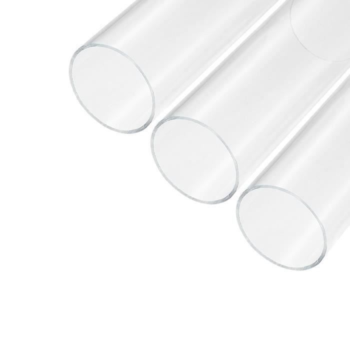Tuyau Acrylique Rigide Transparent 19 Mm ID / 23 Mm OD - 3/4 Pouces, Neuf