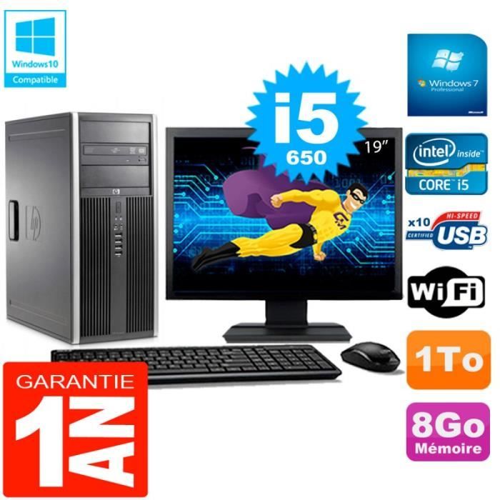 PC HP 8100 Tour Ecran 19 Core i5-650 RAM 8Go Disque 1To Graveur DVD Wifi W7 Reconditionné - Hewlett-Packard reconditionné disponible sur Cdiscount Seconde Vie