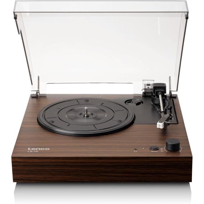 Tourne-disque Lenco TT-110 Bluetooth - 33/45/78 RPM - Haut-parleurs Intégrés - Design Valise Rétro Bleu/Blanc