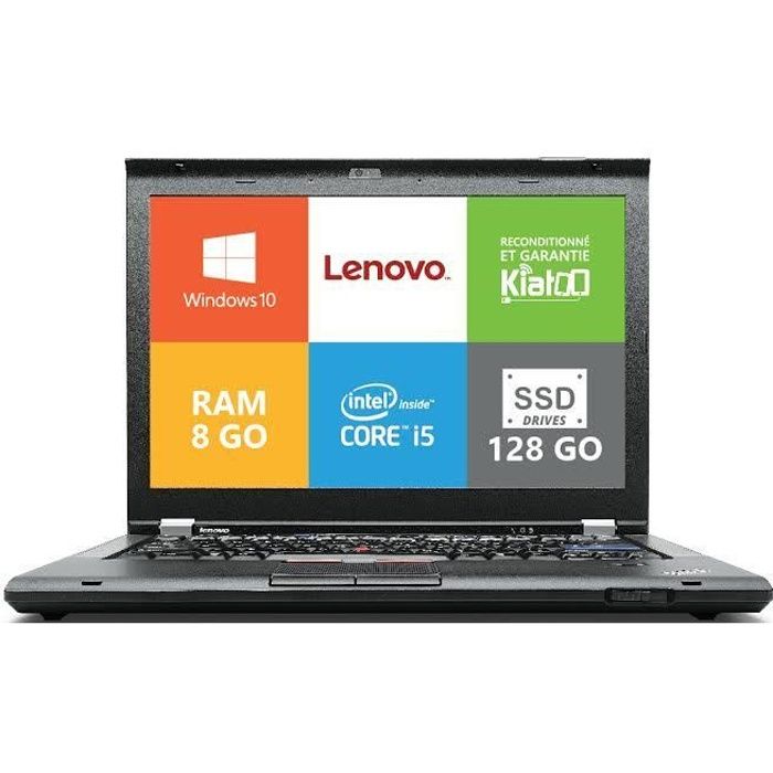 Ordinateur portable -Lenovo ThinkPad T420 – Intel Core i5 – RAM 8Go – 128Go SSD – Windows 10 – Reconditionné