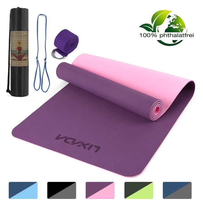 Gaiam Tapis de yoga imprimé de qualité supérieure, réversible, extra épais, antidérapant, pour tous les types de yoga, pilates et entraînement au sol, lilas aurore, 6 mm Gaiam Tapis de yoga imprimé de qualité supérieure, réversible, extra épais, antidérapant, pour tous les types de yoga, pilates et entraînement au sol, lilas aurore, 6 mm