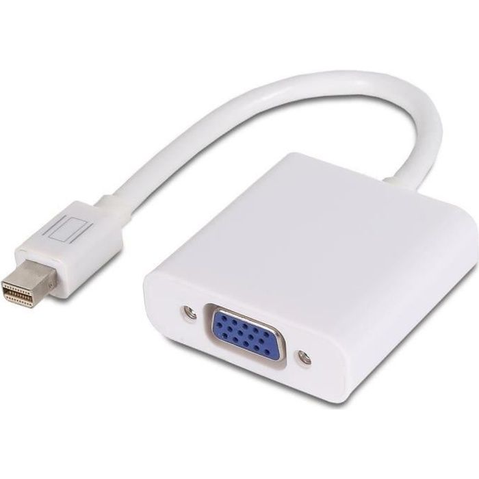 Mini DisplayPort vers VGA adaptateur convertisseur pour Apple MacBook, MacBook Air, MacBook Pro 13\