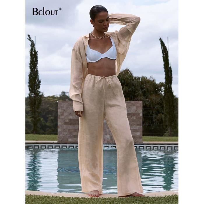Ensemble pantalon en best sale lin pour femme
