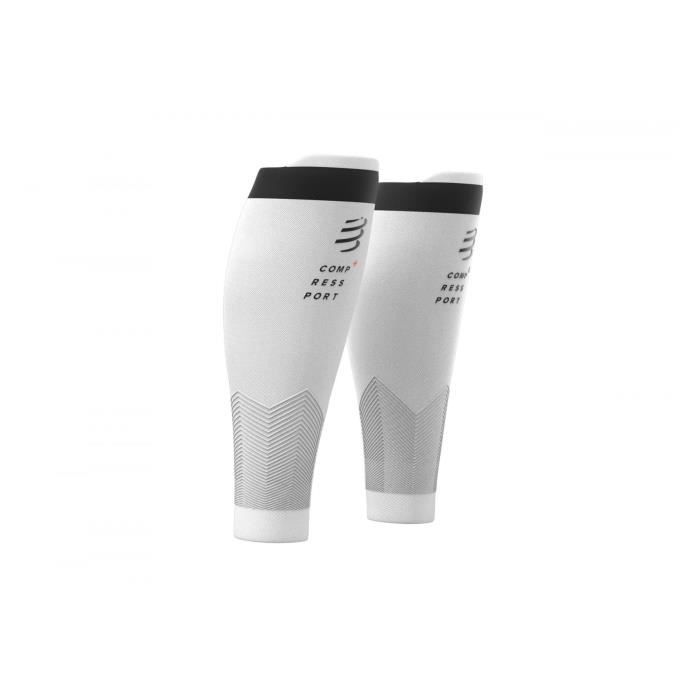 Chaussettes de compression - Compressport - R2v2 - Blanc/noir - Homme - Running Chaussettes de compression - Compressport - R2v2 - Blanc/noir - Homme - Running