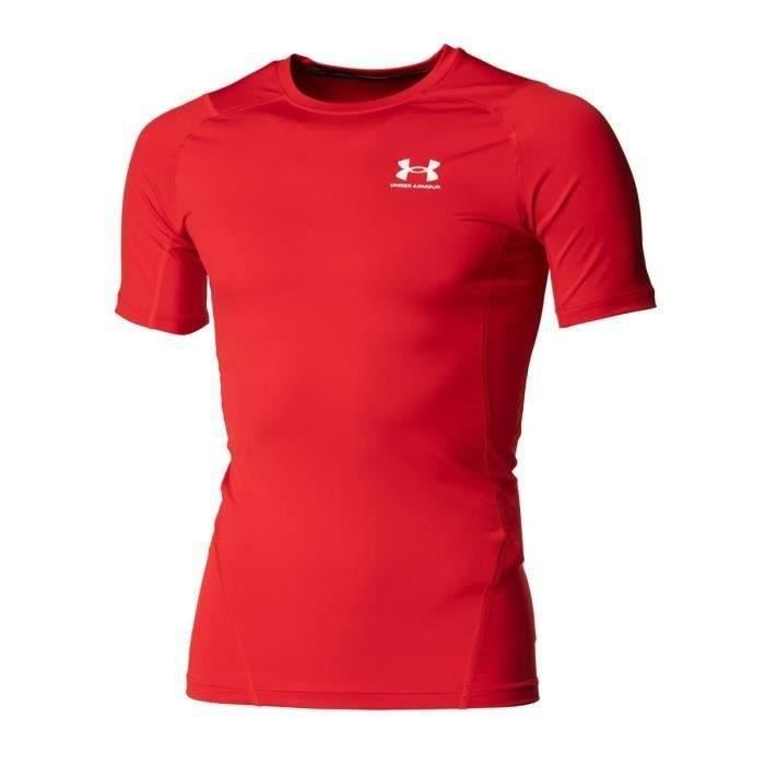 Tee-shirt - Under Armour - HG Armour Comp SS - Homme - Rouge