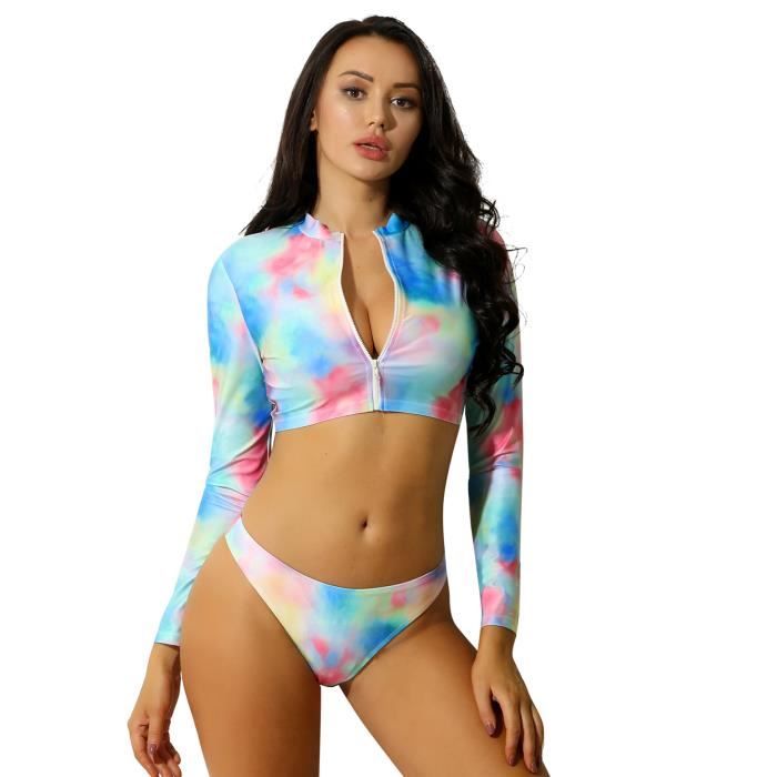 Maillot de bain hotsell manche longue deux pièce