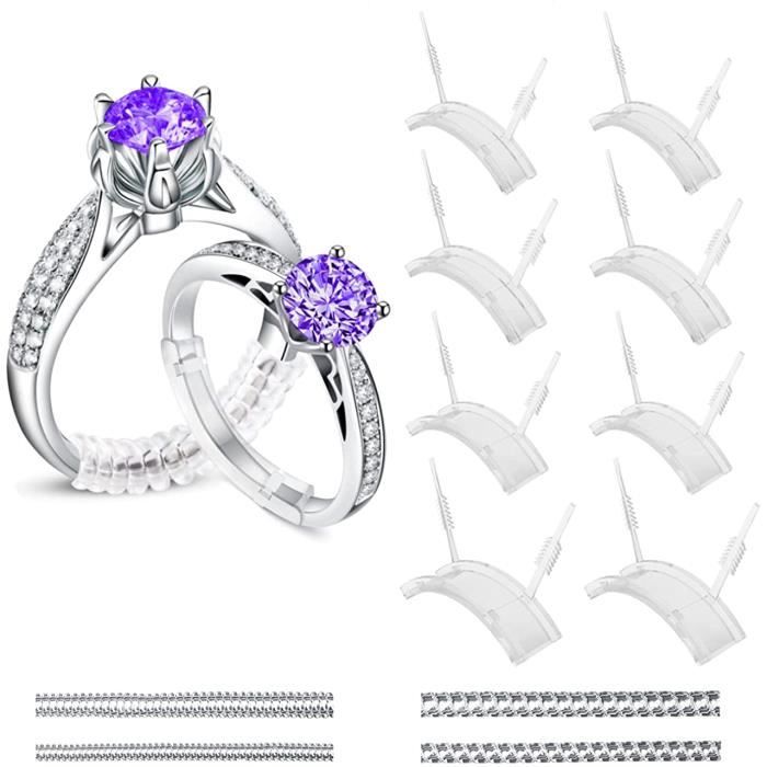 20 Pièces Réducteurs De Bague Silicone - Ajusteur Taille Invisible - Pour Bagues Trop Grandes