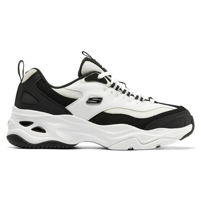 Skechers Chaussures Femme SKECHERS Dlites 40 Blanc - Tige Synthétique - Lacets - Plat