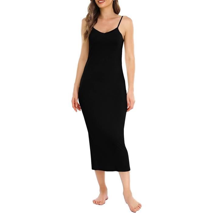 Jupon long noir sous robe 2025