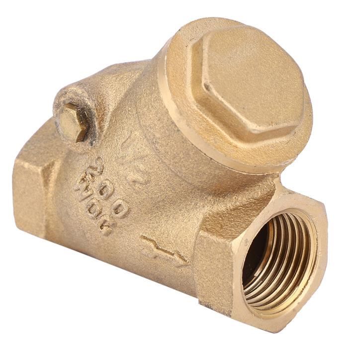 Clapet Anti-retour En Laiton DN15 (1/2 Pouce) - Lot De 2 Avec Raccords Et Téflon - Jusqu'à 20 Bars - 10