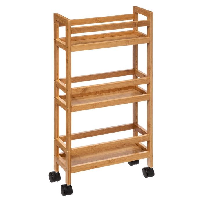 Desserte Salle de Bain 3 Niveaux Bambou 74cm Naturel