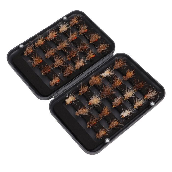 40pcs Appât De Pêche à La Mouche En Acier Inoxydable Kit De Leurres De