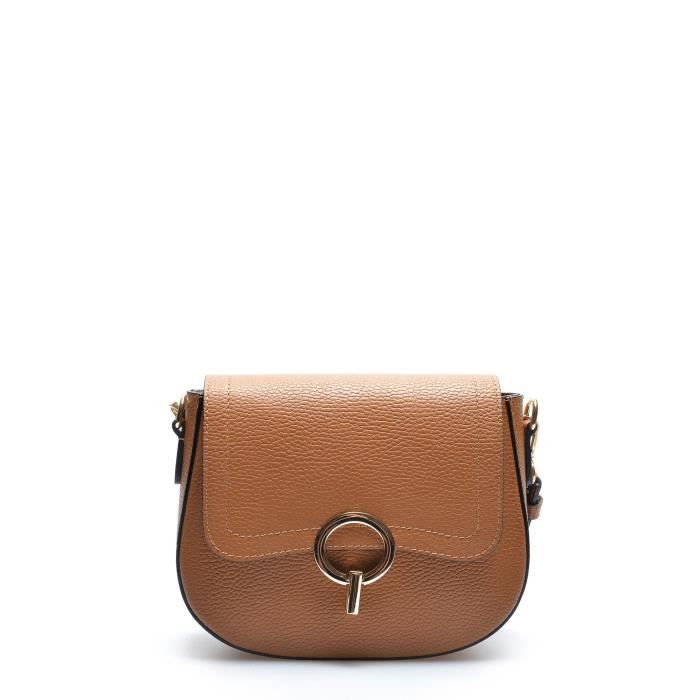 SS23 RC 1823 Sac a main Renata Corsi Cuir de vache UNI Cognac Cognac Cdiscount Bagagerie Maroquinerie