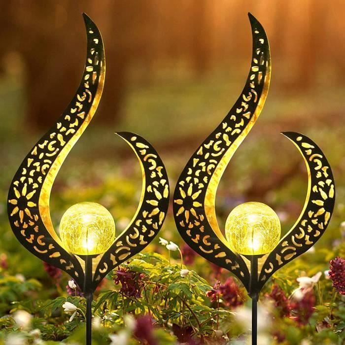 Lampes Solaires Jardin SUAVER Lot De 2 - Forme Perroquet Bleu IP45 éclairage Extérieur