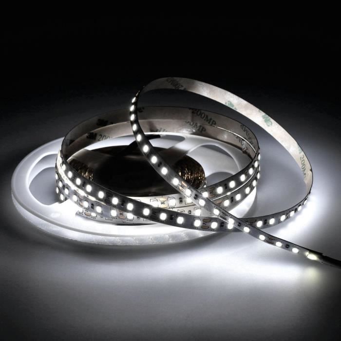 Ruban Lumineuse À Led 5 Mètres 12V Pour Intérieur Ip20, Lumière Froide ...