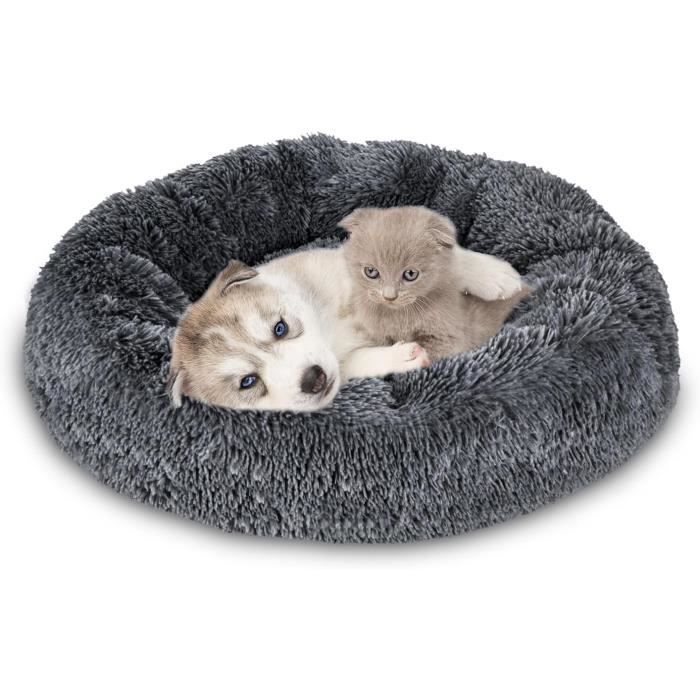 Panier Chat Lit Pour Chien, Coussin Chat Antidérapante, Panier Chien Lavable, Donuts Coussin