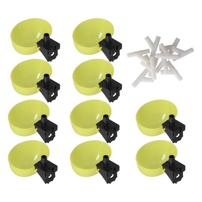 Abreuvoir Automatique Pour Oiseaux – Lot De 10 – Polypropylène – Pour Poules, Cailles, Volaille – Pratique Et Coloré - 8