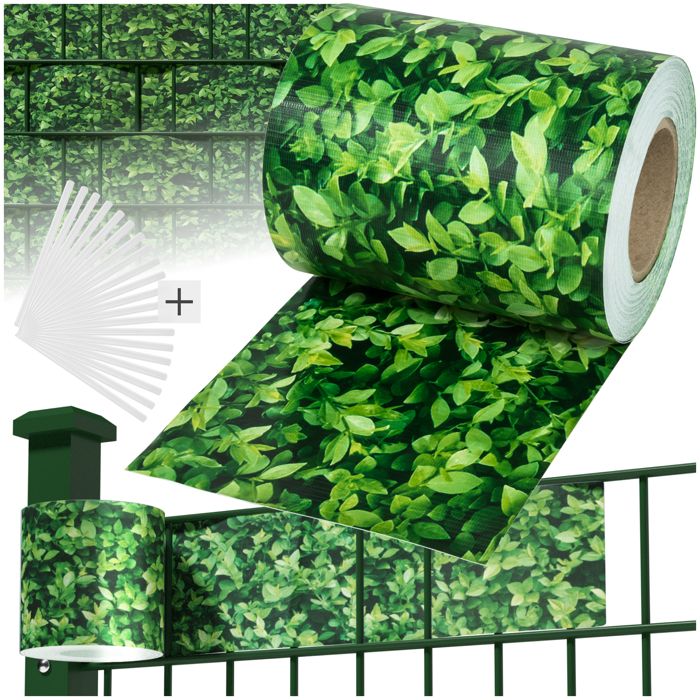 TECTAKE  Brise vue PVC - 70 m - imprim&eacute; buis