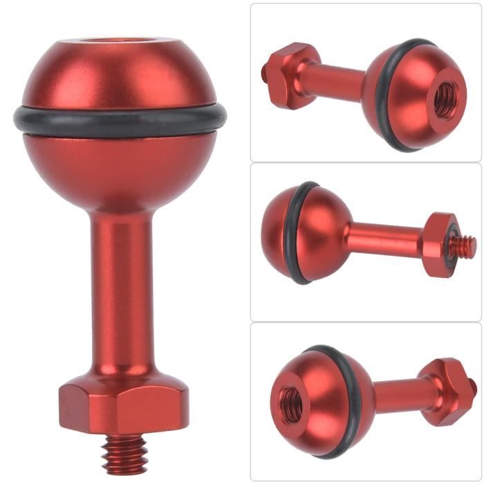 Zalati Connecteur Bras Serrage Rotule 15,2 Cm – Adaptateur Double Boule Pour Caméra Plongée Sous-Marine, Alliage Aluminium Anti-Corrosion