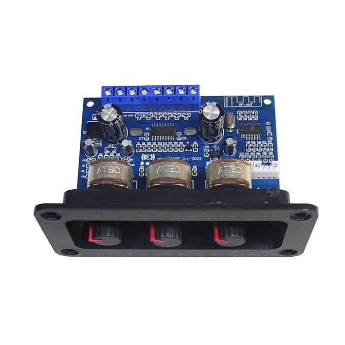 ZK-1002T 100W * 2 Module de Carte Amplificateur Audio 5.0 avec Contrôle des Basses et des Aigus, Stéréo Double Canal, DC 12-24V - pour le Cinéma
