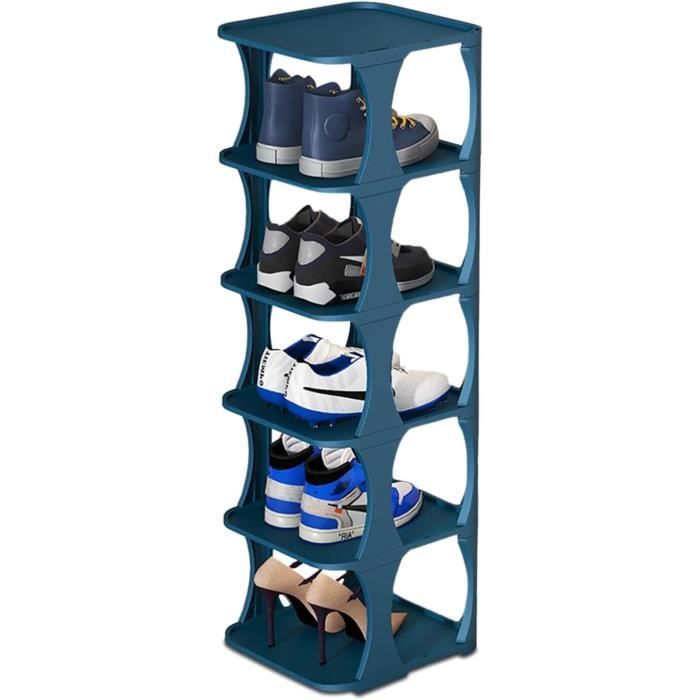 Meuble à Chaussures 6 étages Métallique - Range 18 Paires, Réglable, Pour Entrée, Couloir, Chambre (58x28x109 Cm) - 5