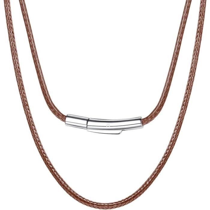 Pendentif Croix Tressée En Cuir De Kangourou - Bosalita Criss - 4 Tresses
