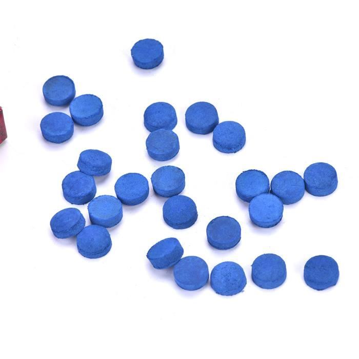 50 Embouts De Queue De Billard 9mm Cuir Bleu - Pointes De Remplacement Snooker Et Billard