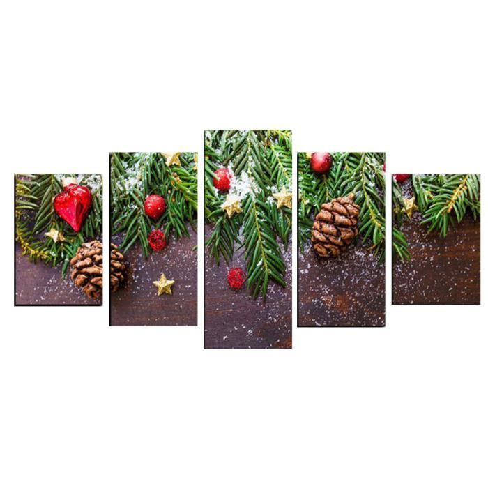 5 pcs Vert De Noël Arbres Élégant Décoratif Mur Décor Toile Peinture Art  pour La Maison Salon TABLEAU - TOILE - Achat / Vente tableau - toile -  Cdiscount