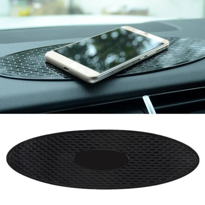 Tapis antidérapant de de tableau de bord en caoutchouc mou ovale automatique  de voiture pour le téléphone / GPS / MP4 / MP3, - Cdiscount Téléphonie