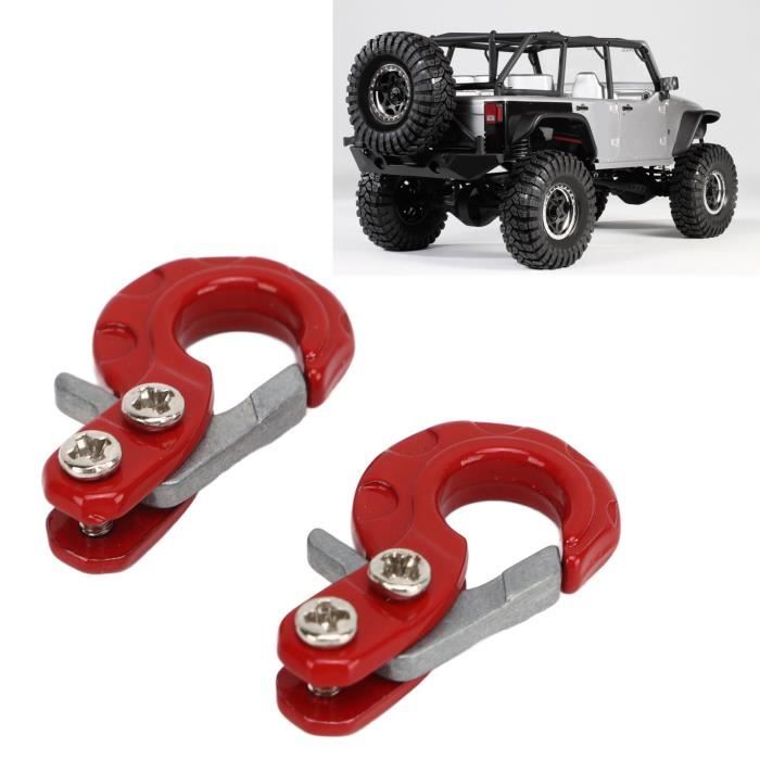 Crochet de treuil RC ZERODIS pour voiture SCX10 D90 TRX4 (Rouge) - Métal RC - Jeux