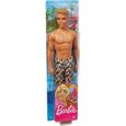 Barbie Plage poupée Ken châtain avec short de bain motifs triangles, jouet pour enfant, FJF09-1