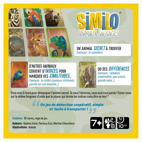 Jeu d'ambiance Gigamic Similo Animaux Sauvages - Jeux de société