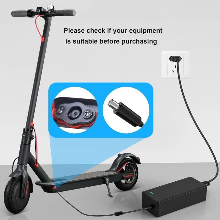 Chargeur 42V 2A Universel pour Batterie 36V Lithium-Ion - Trottinette