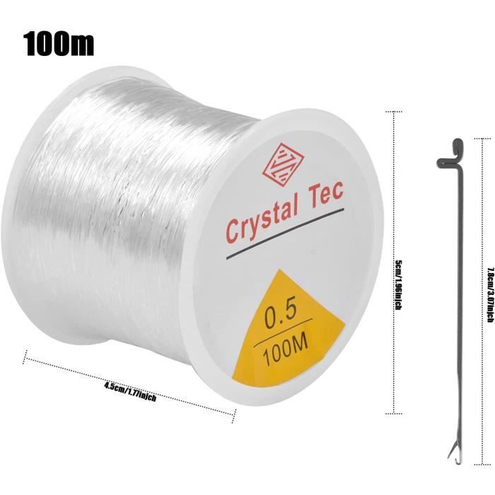 Fil élastique nylon 0,5 mm x 10 m Créalia - Transparent