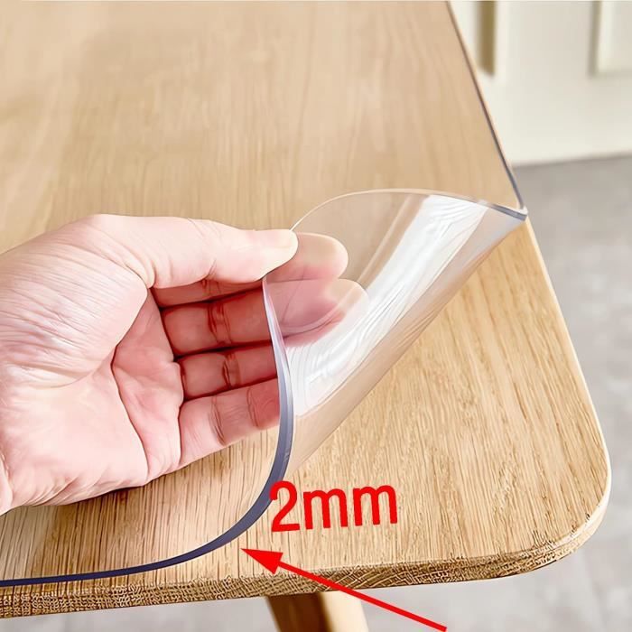 Nappe De Protection De Table Transparente 2Mm Film De Table, Protection ...