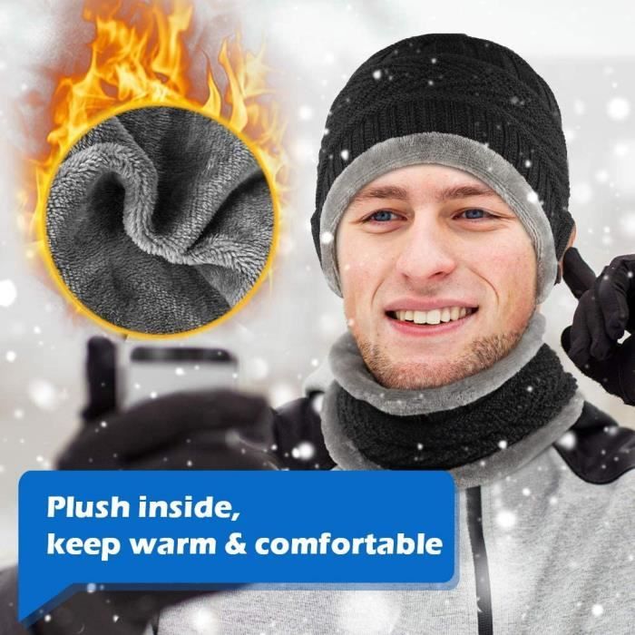 Bonnet D'hiver En Tricot Pour Homme, Cadeau Pour Papa, Noël, Fête Des