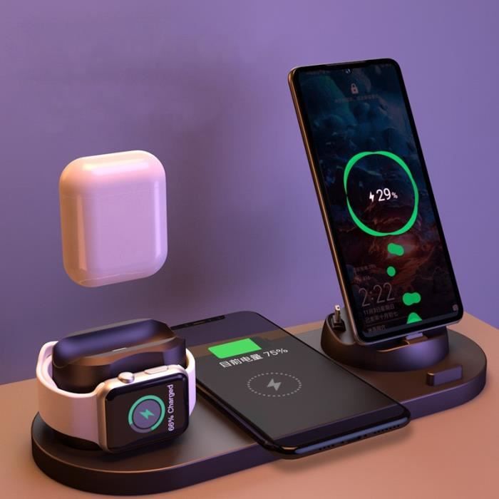 Noir - Chargeur sans fil 3 en 1 40W MagSafe, Station de charge Apple Watch,  AirPods pour iPhone 13, 12, Pro, - Cdiscount Téléphonie