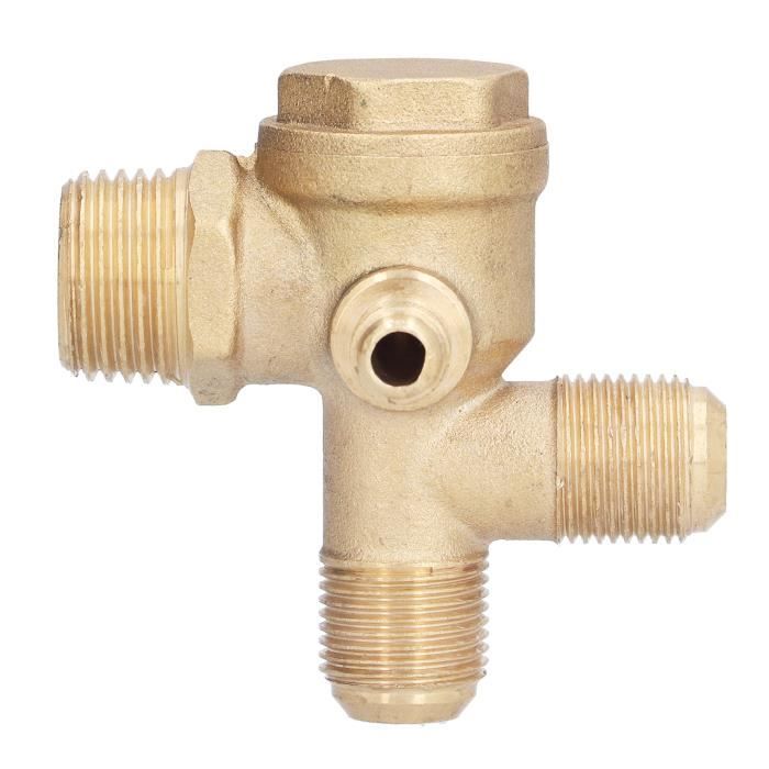 Clapet Anti-Retour Compresseur Air Jemcgrl - 3 Voies 20/16/10mm - Cuivre - Pour Raccord Direct