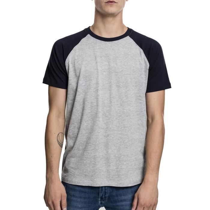 T-shirt Homme Urban Classics - Manches Raglan Contrastées - Look Sportif Et Décontracté - Lot De 1