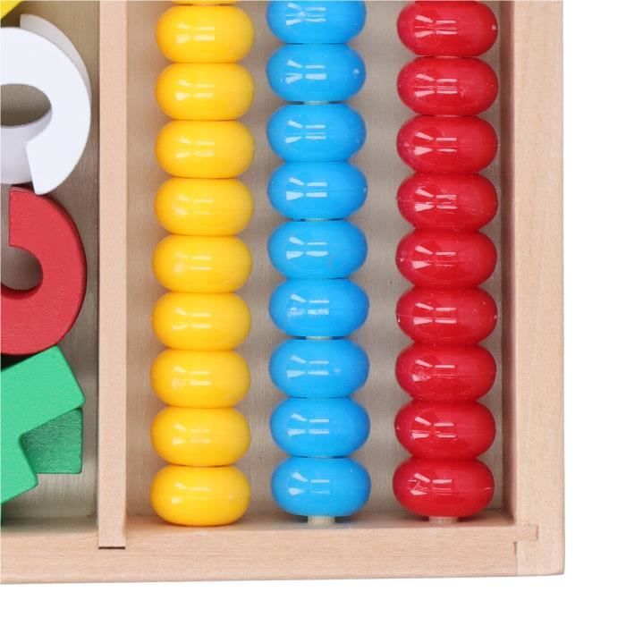 VGEBY jouet d'apprentissage des mathématiques Abacus en bois blocs