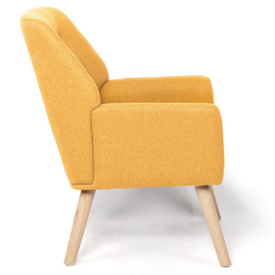 Fauteuil Design Paris Prix – Jaune, Matelassé, 83 Cm – Neuf