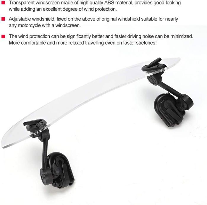 Extension De Pare-brise Réglable Pour Honda NC750X - Spoiler Clip-on, Transparent, Meilleure Protection Contre Le Vent Et Pluie