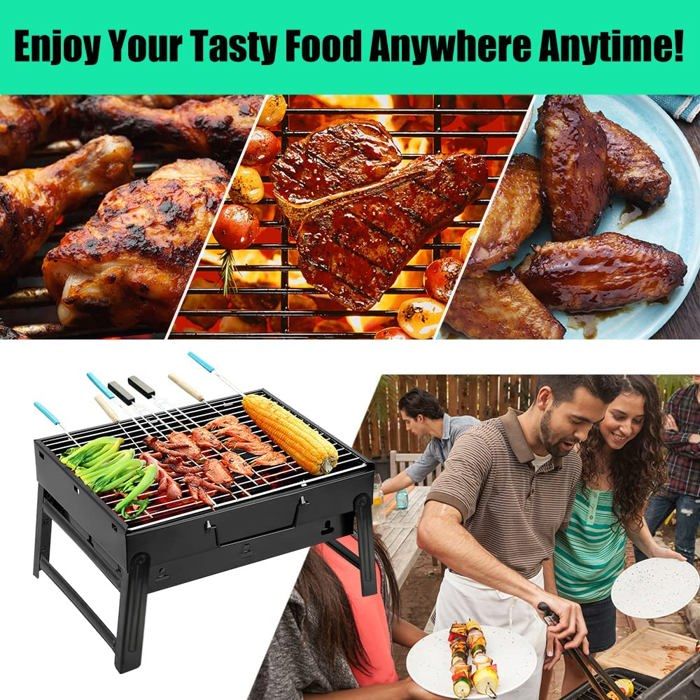 Grille Pliante, Support de Camping Portable Pliable en Acier