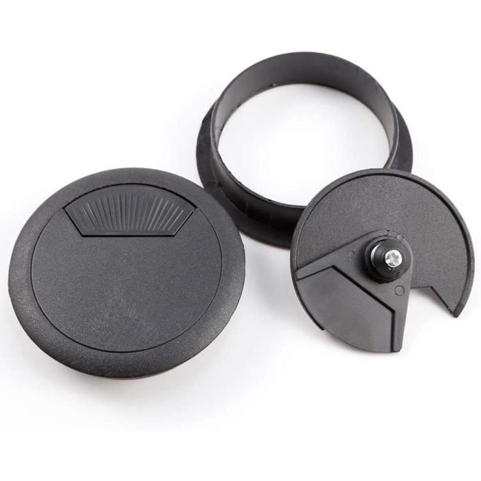 10 Pièces Passe-fils à Câble Rond 11mm - Noir - Nylon - Modèle 5P-4 - Neuf - Marque Uxcell