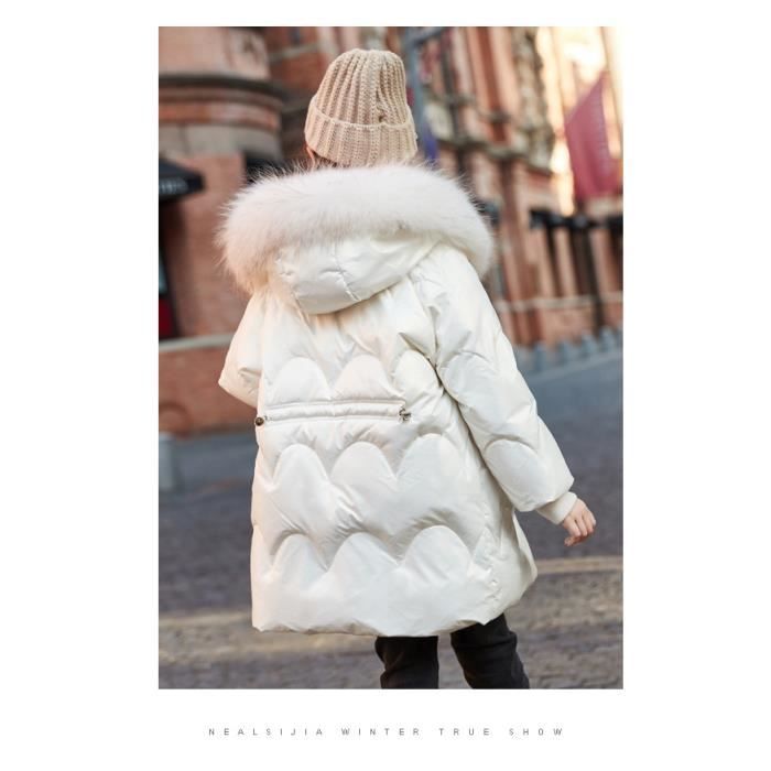 Doudoune D'hiver Enfant Chaude Avec Capuche - Veste Légère Coupe-vent - Polyester - Taille Unique