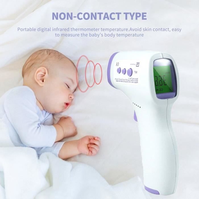 Fdit thermomètre pour bébé Thermomètre frontal blanc grand écran mémoire  fonction portable infrarouge bébé adultes - Cdiscount Puériculture & Eveil  bébé