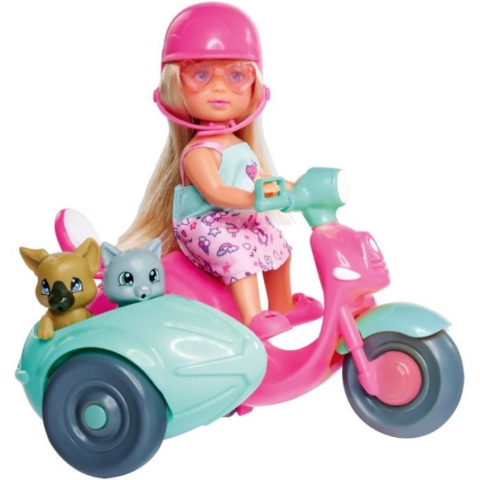 Scooter électrique Miniature NHQZ Avec Lumières Et Musique, Pour Poupées Jusqu'à 17 Cm, Jouet Rotatif Et Interactif