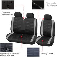 NETILGEN Lot De 2 Housses De Siège Auto Universelles - Motif Loup Gris, Polyester Respirant, Pour Voiture, SUV, Camion