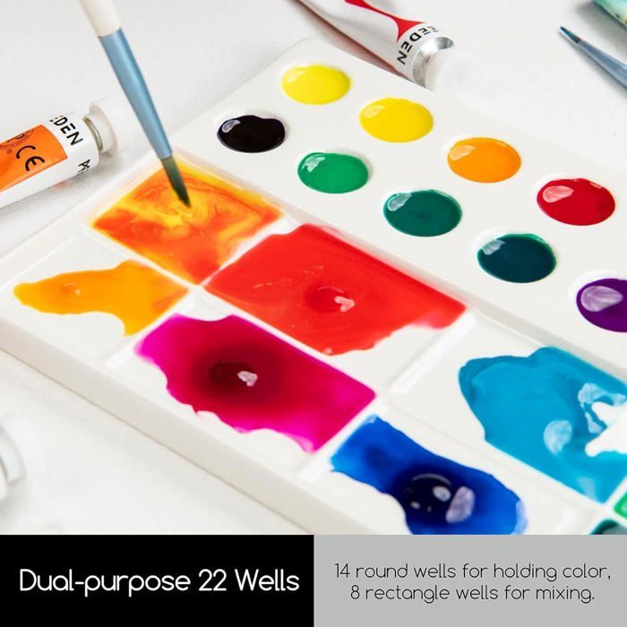 MEEDEN Gouache - Lot De 24 Tubes De Peinture Aquarelle Liquide De 12 Ml - Peinture Aquarelle